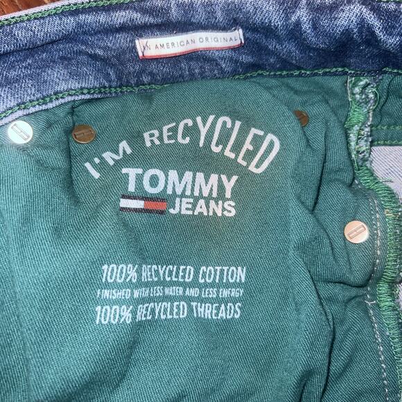 Vintage y2k Tommy Jeans Slim scaton 36 x 32 recycled Blue Denim Jeans Cotton - Picture 12 of 12